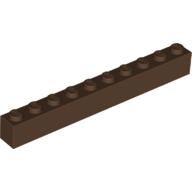 Lego kostka (kostička) 1x10, hnědá (611125, 4141041)